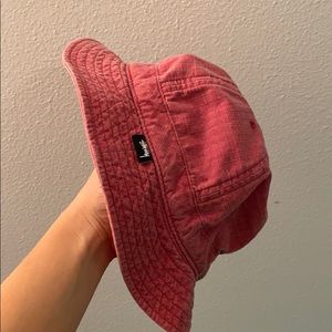 Stussy pink bucket hat